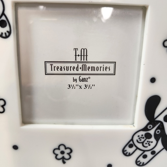 Ganz Treasured Memories Square 3.35" Photo Frame Pair Of 2 White Hound Dog Dogs - Picture 4 of 6